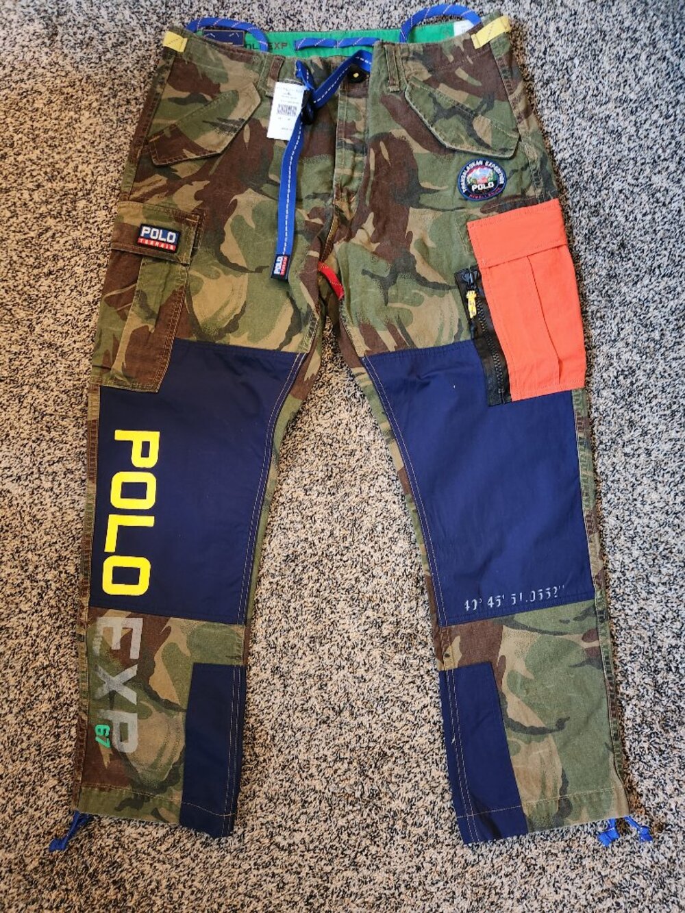 Polo Ralph Lauren 67 Expedition Terrain Utility Camo Cargo Pants Hi Tech 36 X30